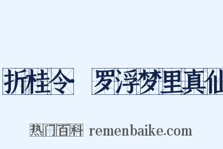 折桂令·罗浮梦里真仙是什么意思的图片